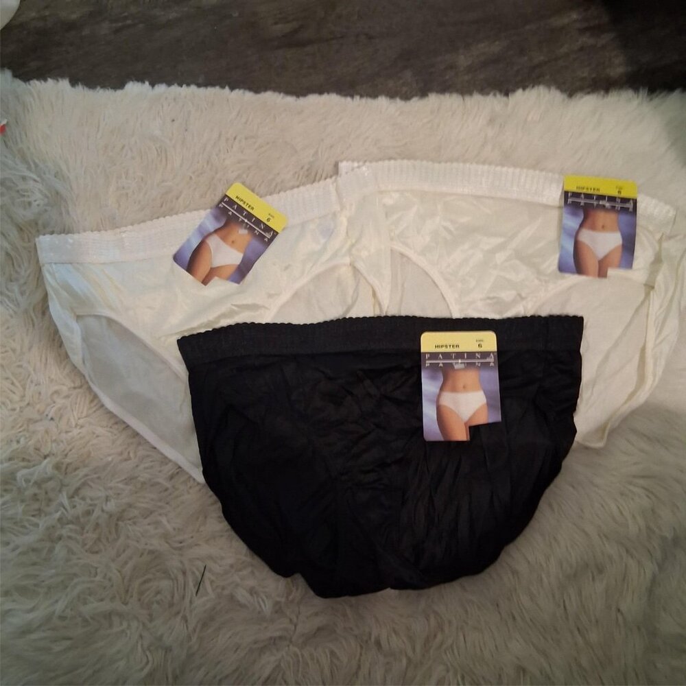 Sears vintage Lauren Brooke nwt panties Hipster 6 USA Patina Nylon 3 pair